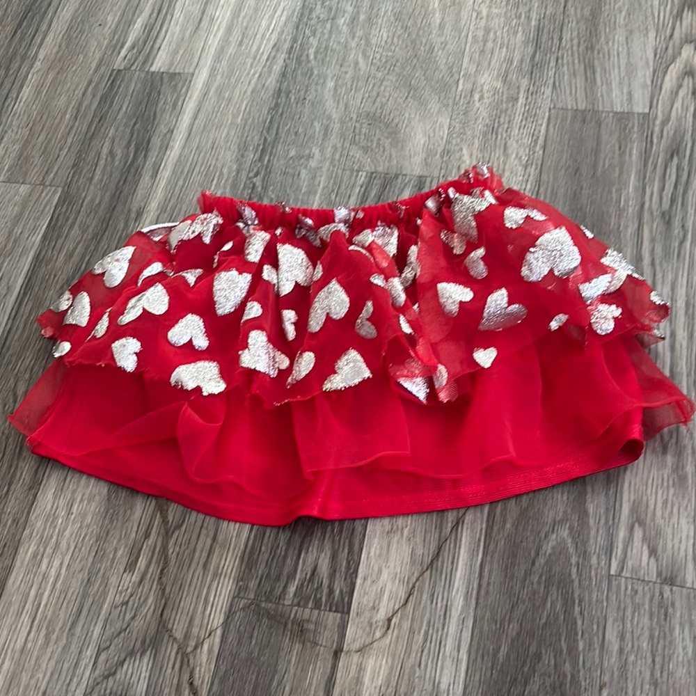 Red Heart Ruffle Skirt